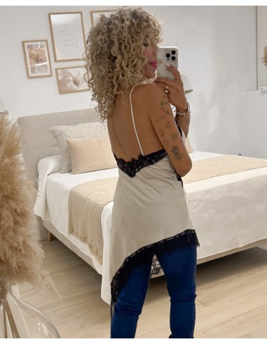 VESTIDO LENCERO DORADO