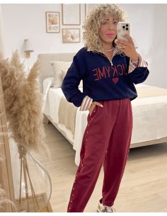 PANTALÒN MOM FIT TACHAS