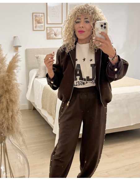 PANTALÓN MOM FIT TACHAS