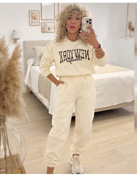 PANTALÓN DEPORTIVO FORRADO BEIG