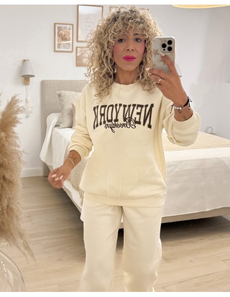 PANTALÓN DEPORTIVO FORRADO BEIG