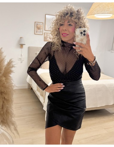 FALDA POLIPIEL CRUZADA