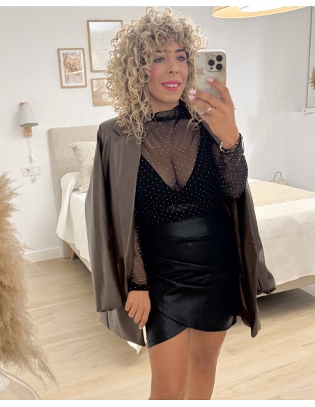 FALDA POLIPIEL CRUZADA