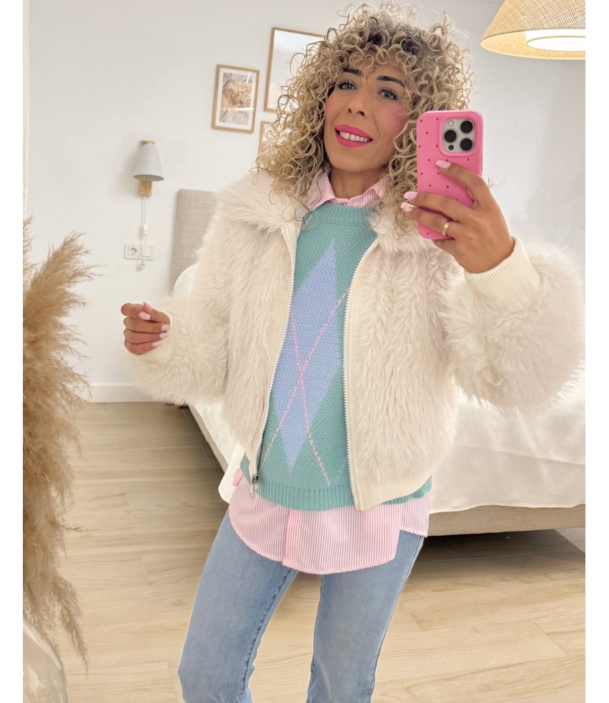 ABRIGO PELO BLANCO