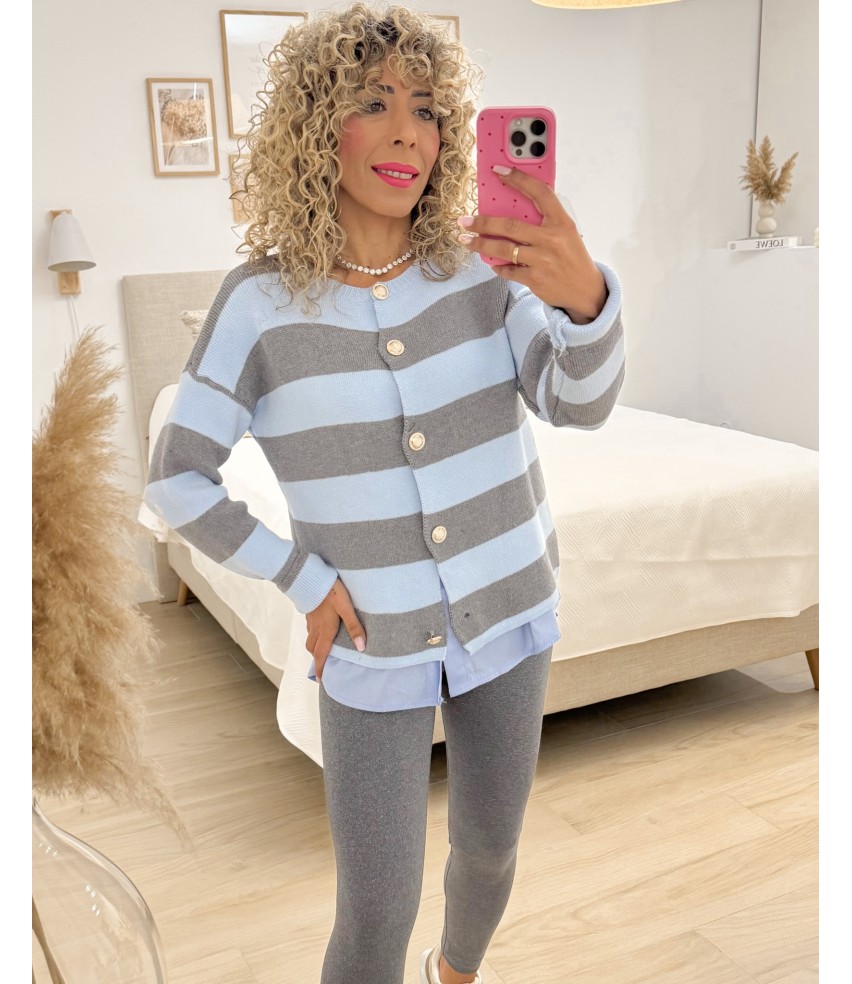 JERSEY/REBECA CELESTE+GRIS