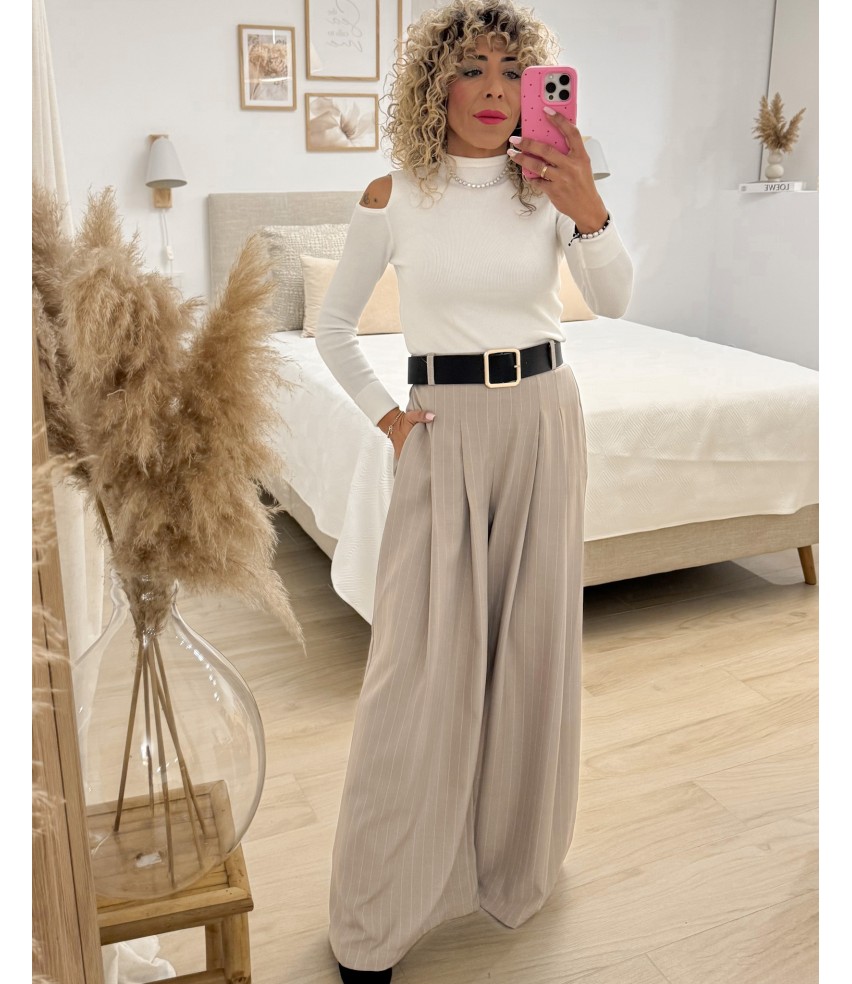 PANTALON PALAZZO RAYITAS