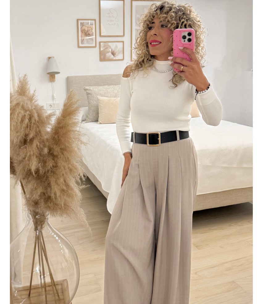 PANTALON PALAZZO RAYITAS