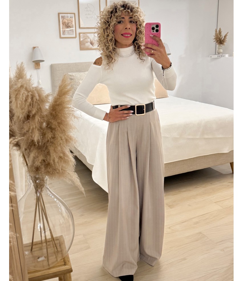 PANTALON PALAZZO RAYITAS