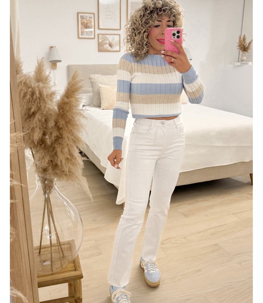 VAQUEROS PUSH UP LEVIS BLANCO