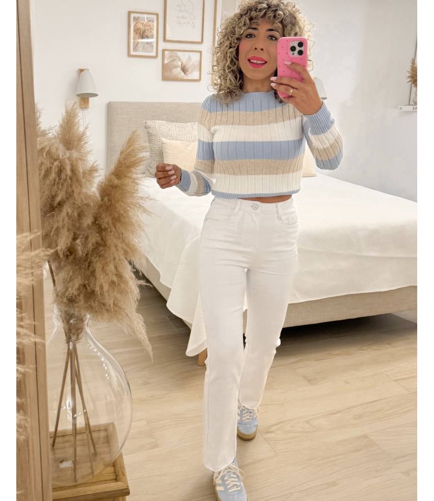 VAQUEROS PUSH UP LEVIS BLANCO