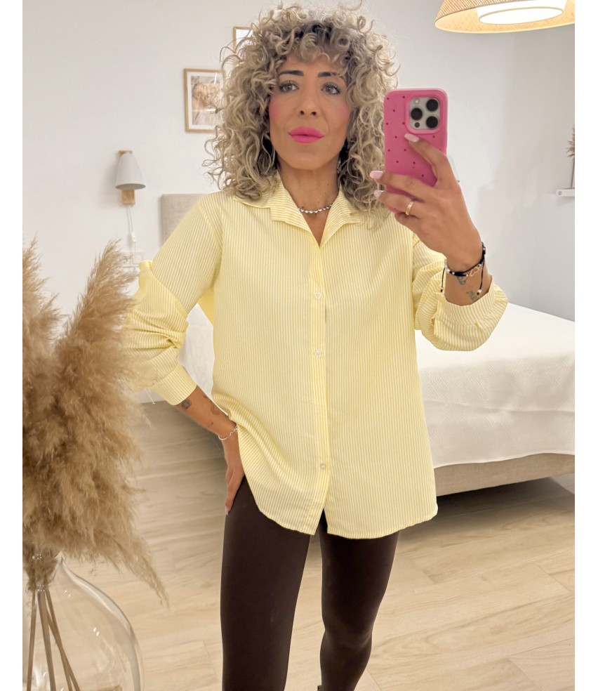 CAMISA RAYAS AMARILLO