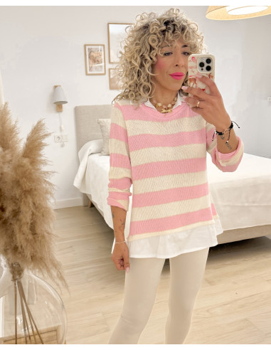 JERSEY HILO+FALSA CAMISA