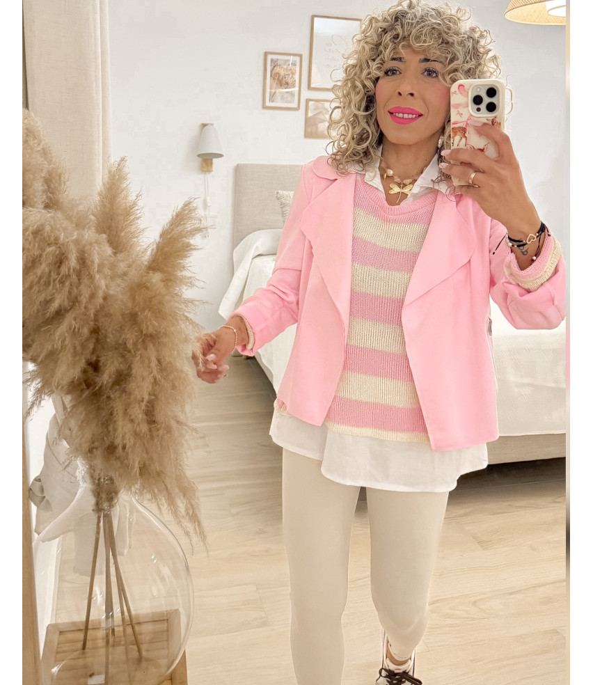 JERSEY HILO+FALSA CAMISA