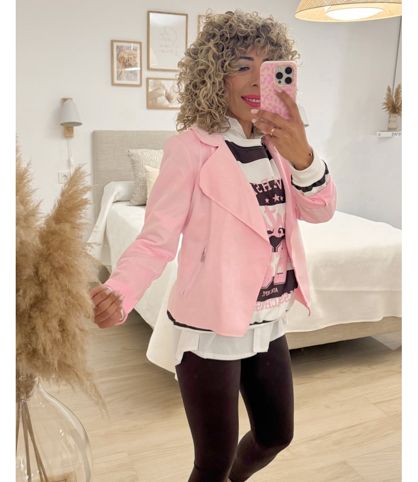 CHAQUETA ANTELINA ROSA
