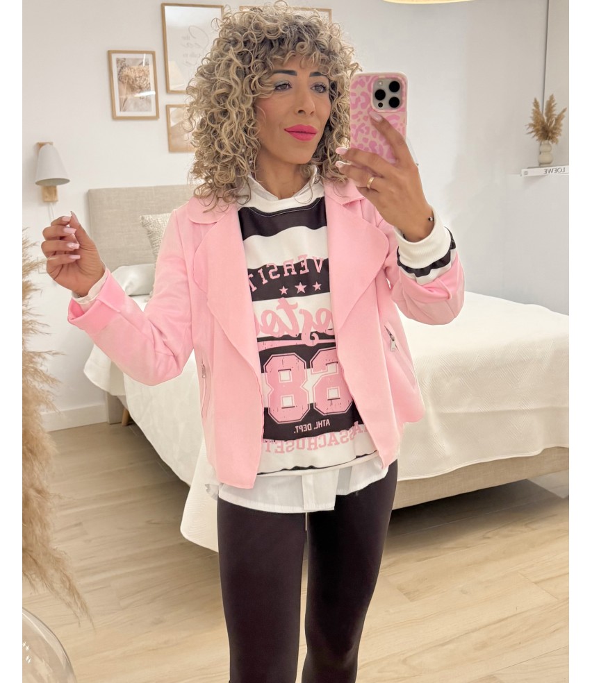 CHAQUETA ANTELINA ROSA