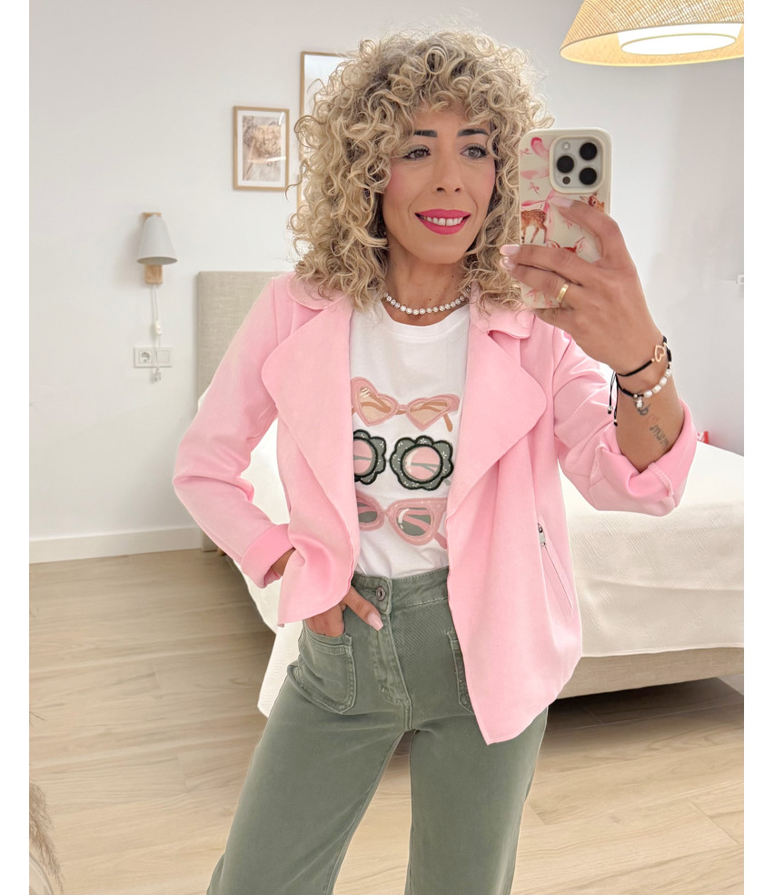 CHAQUETA ANTELINA ROSA