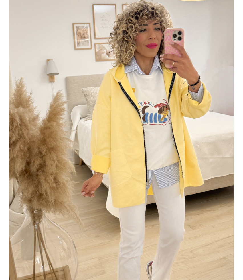 SUDADERA LUCKY BLANCA