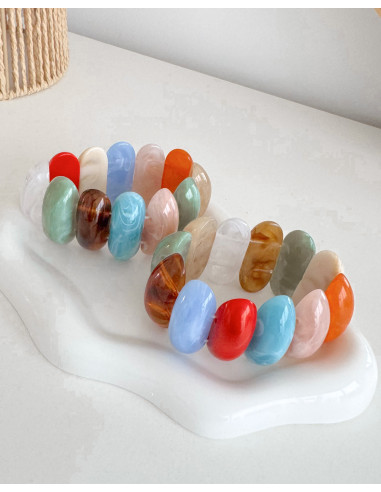 PULSERA PIEDRA COLORES