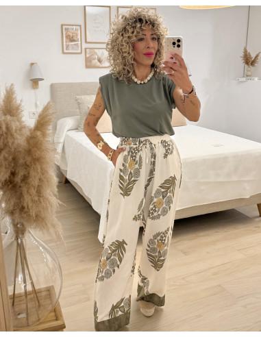 PANTALON PALAZZO FLORAL