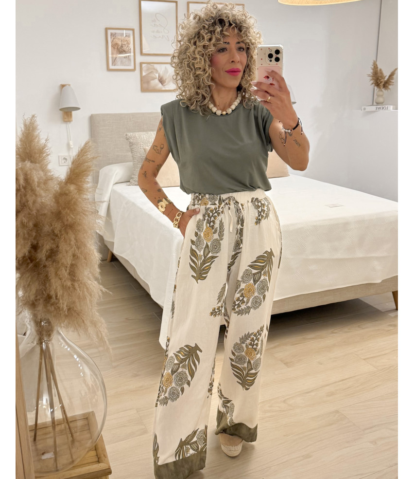 PANTALON PALAZZO FLORAL