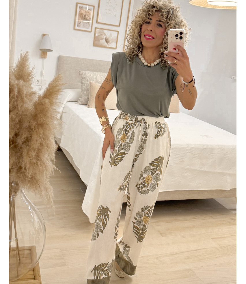 PANTALON PALAZZO FLORAL