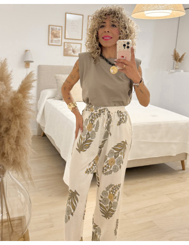 PANTALON PALAZZO FLORAL