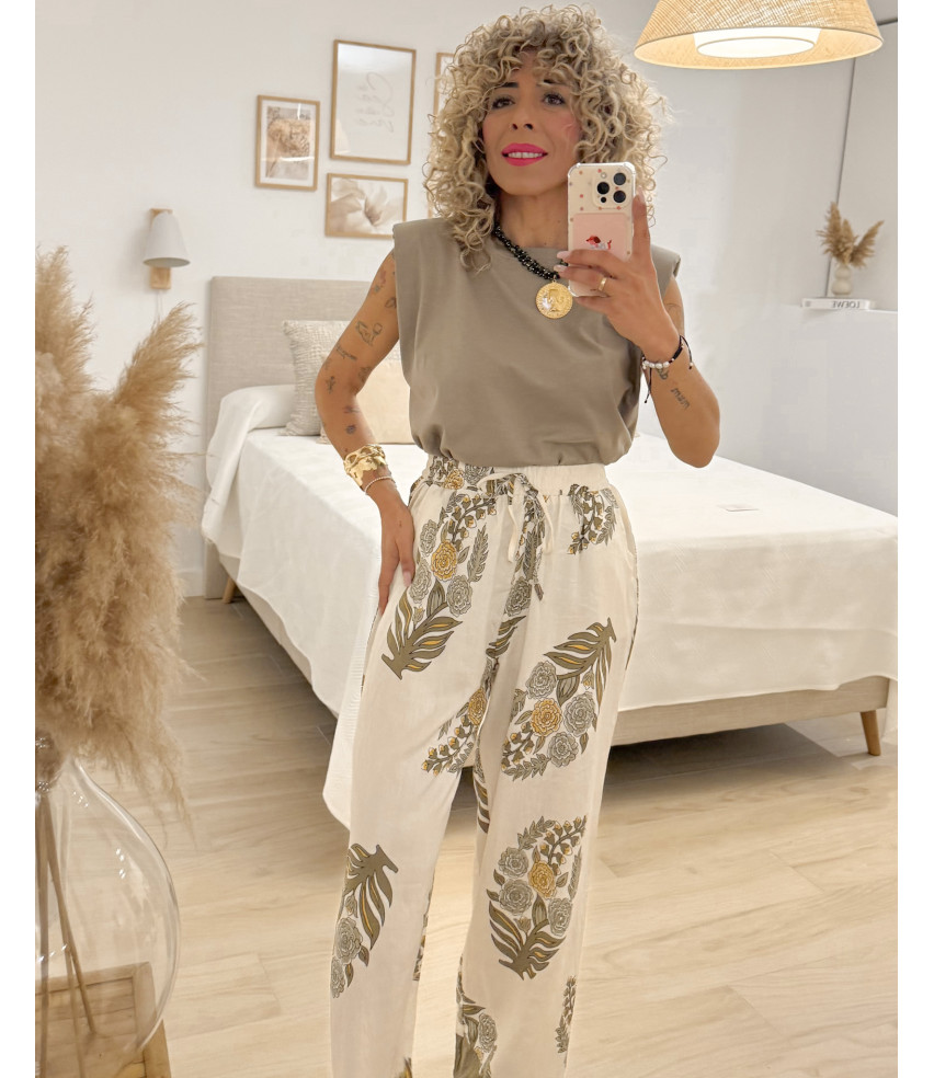 PANTALON PALAZZO FLORAL