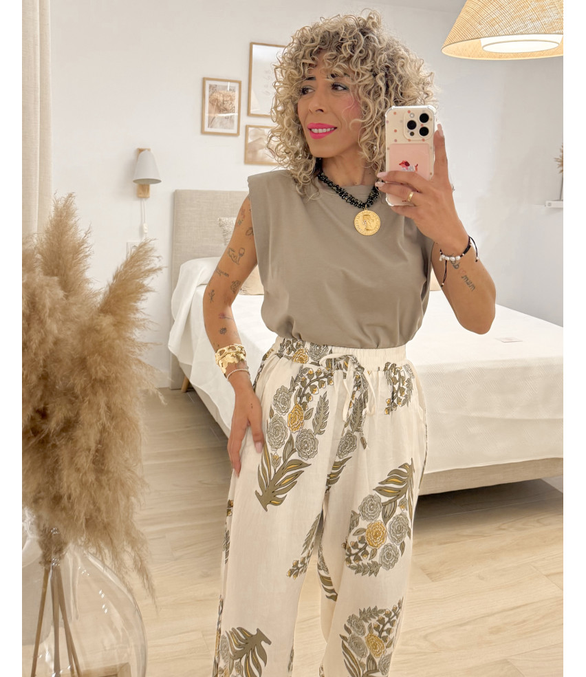 PANTALON PALAZZO FLORAL