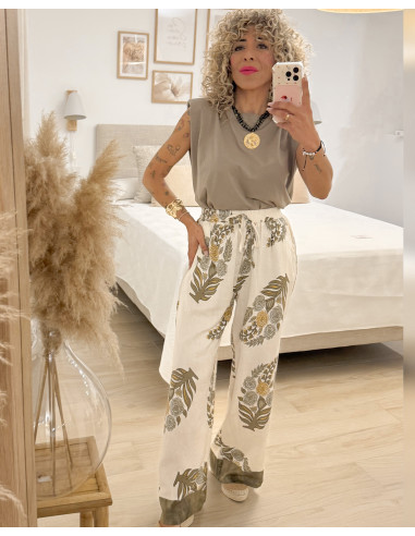 PANTALON PALAZZO FLORAL