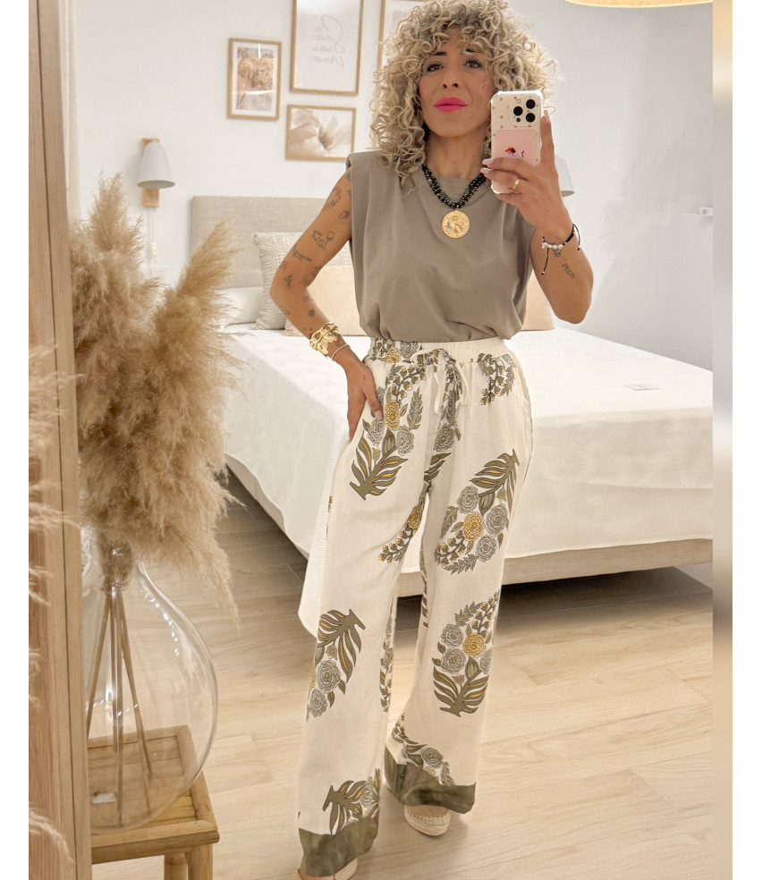 PANTALON PALAZZO FLORAL