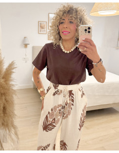 CAMISETA BÁSICA CHOCOLATE