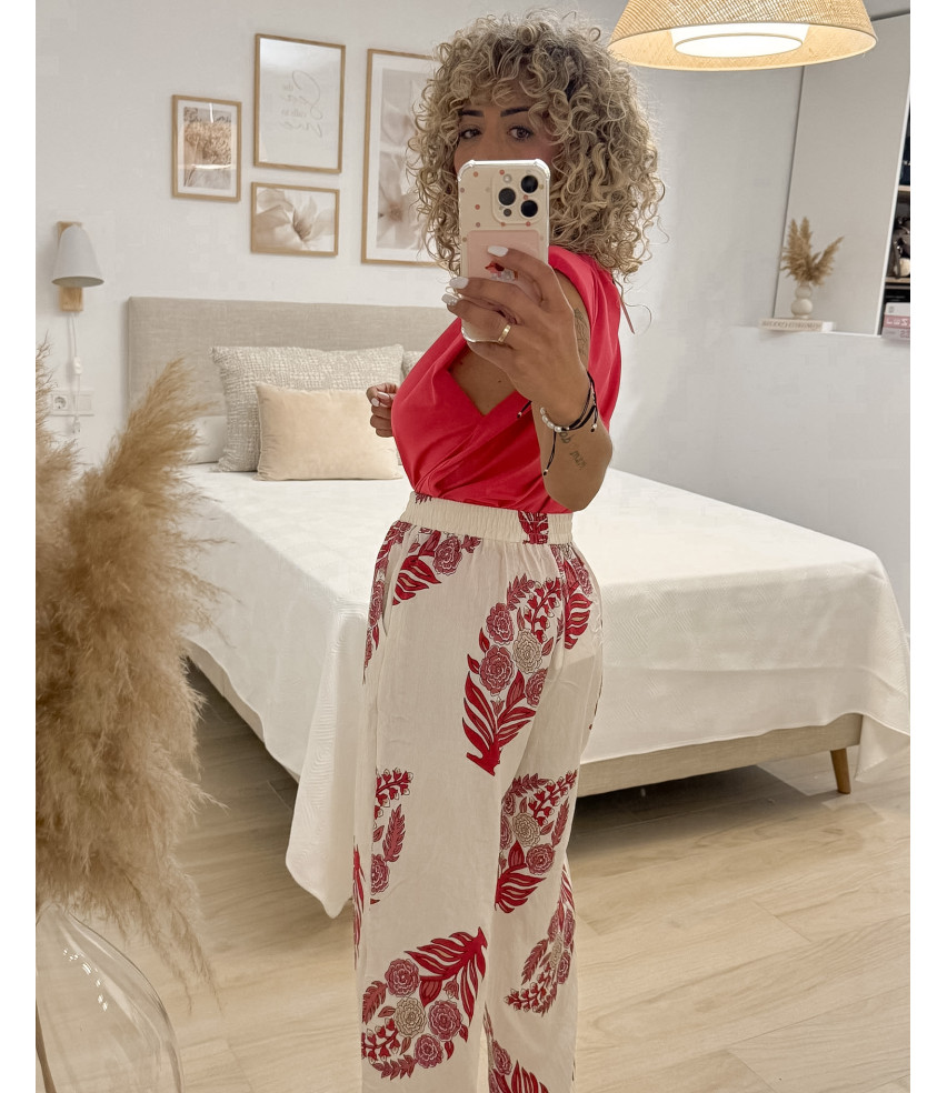 PANTALÓN PALAZZO FLORAL
