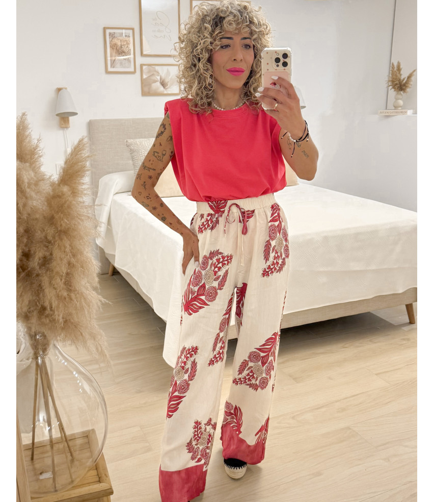 PANTALÓN PALAZZO FLORAL