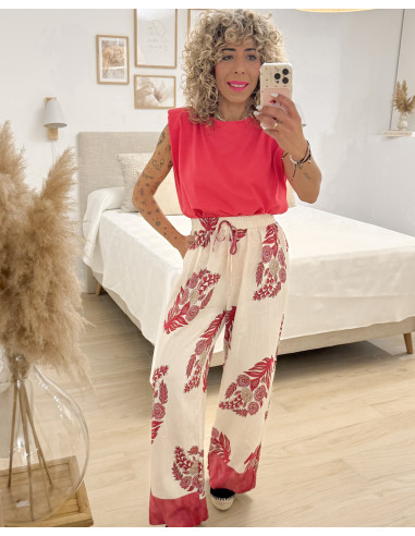 PANTALÓN PALAZZO FLORAL