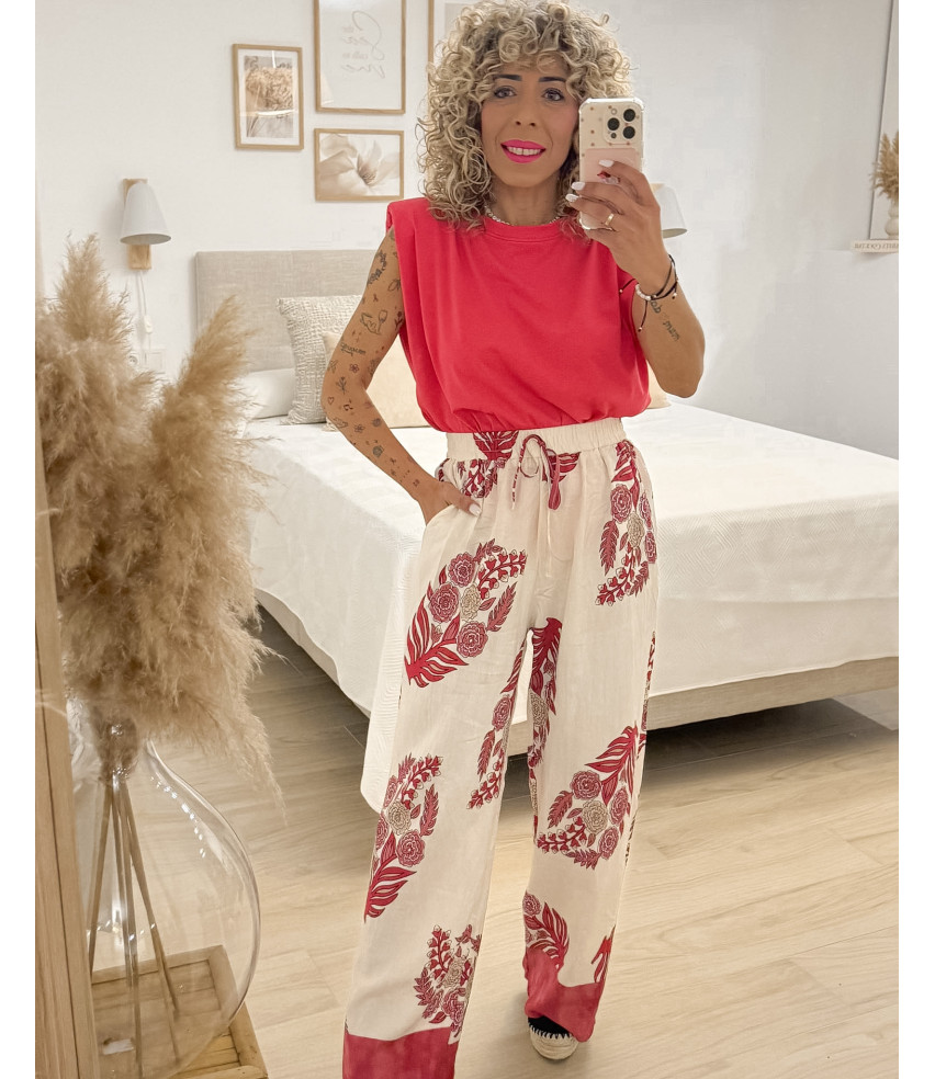 PANTALÓN PALAZZO FLORAL