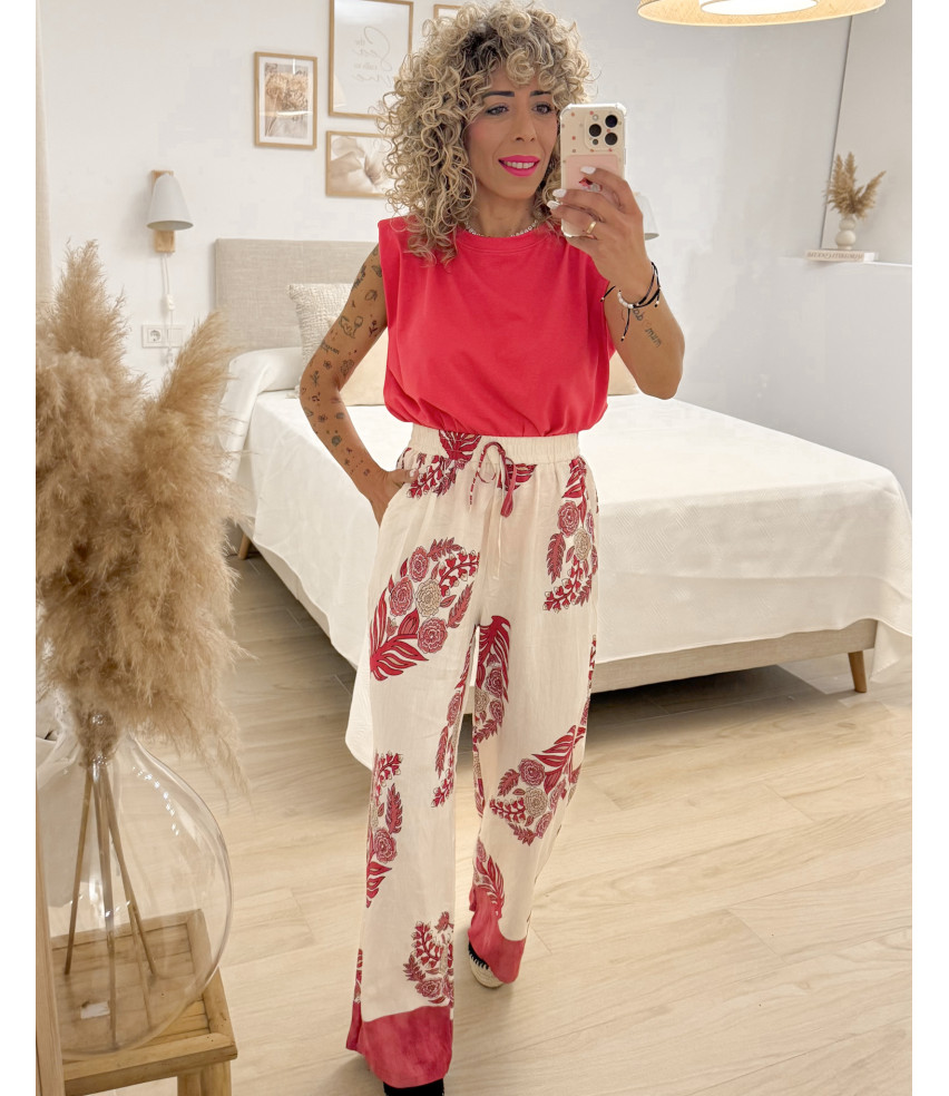 PANTALÓN PALAZZO FLORAL