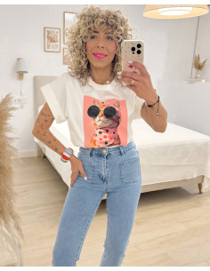 CAMISETA GATITO GAFAS