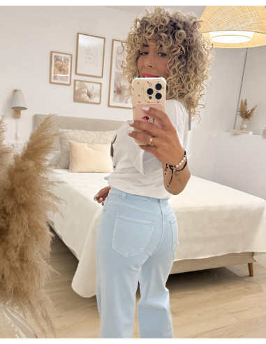 VAQUEROS RECTOS CELESTE