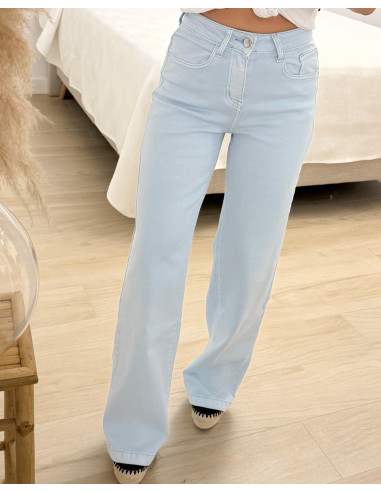 VAQUEROS RECTOS CELESTE