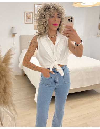 CAMISA ABOTONADA VOLANTES