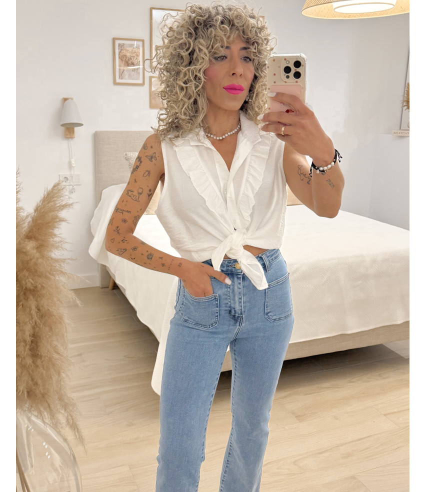 CAMISA ABOTONADA VOLANTES