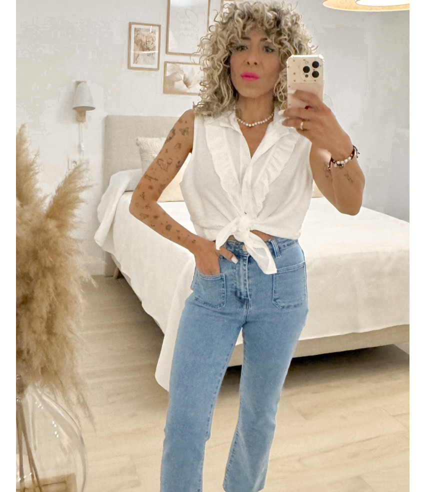CAMISA ABOTONADA VOLANTES