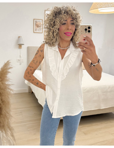 CAMISA ABOTONADA VOLANTES