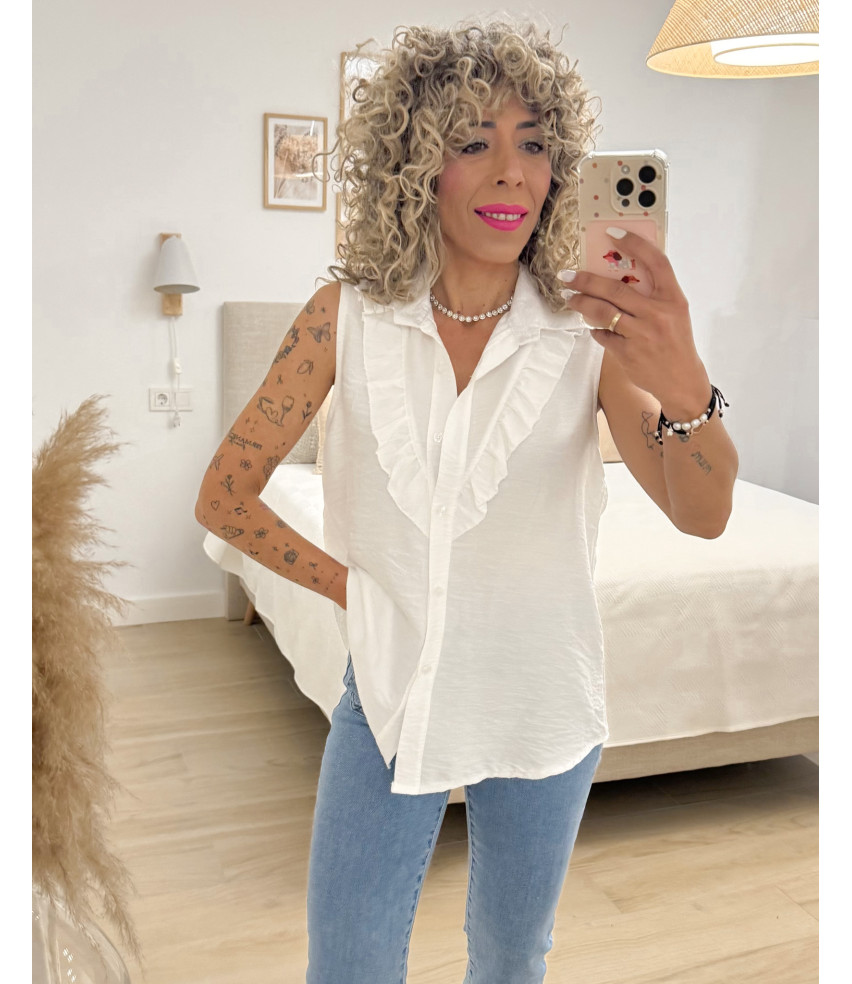 CAMISA ABOTONADA VOLANTES
