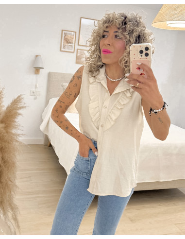 CAMISA ABOTONADA VOLANTES