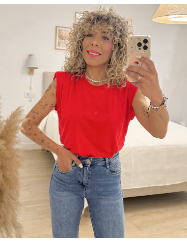 CAMISETA HOMBRERA PLISADA