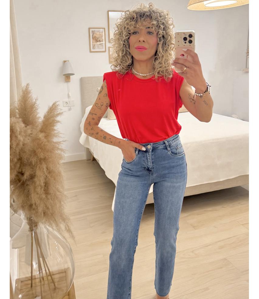 CAMISETA HOMBRERA PLISADA