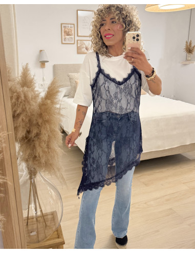 VESTIDO ENCAJE LENCERO