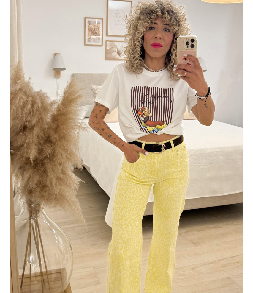 CAMISETA PERRITO RAYAS