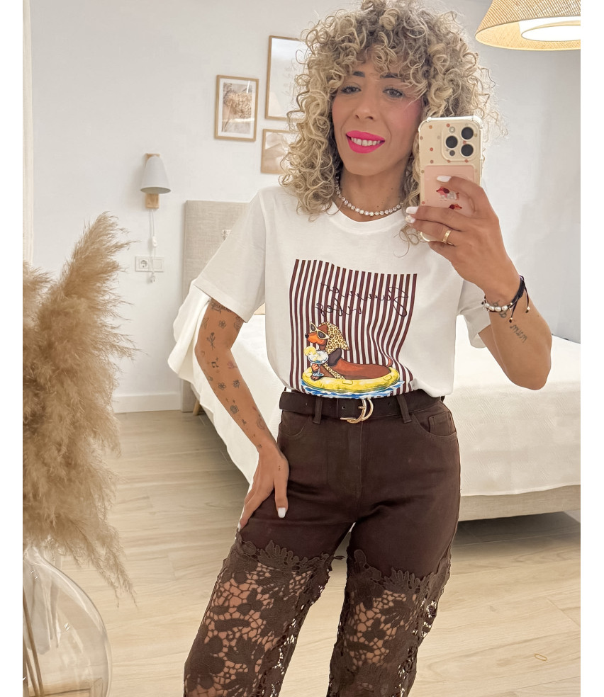 CAMISETA PERRITO RAYAS